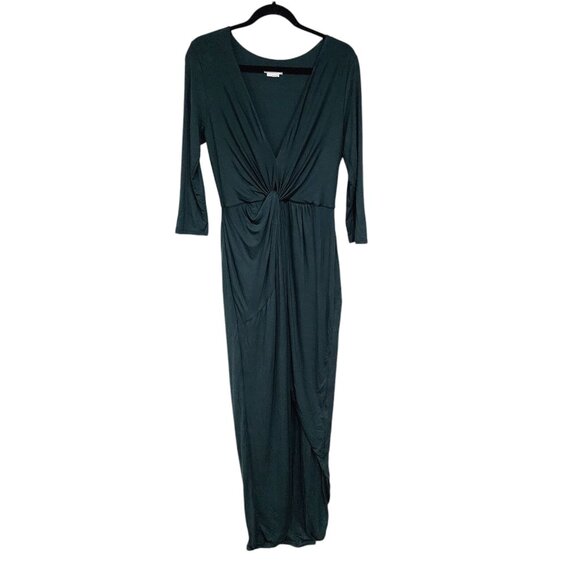 Lovers And Friends Sundance Maxi Dress V-Neck Knot Maxi Dress Size M Green - Picture 12 of 13